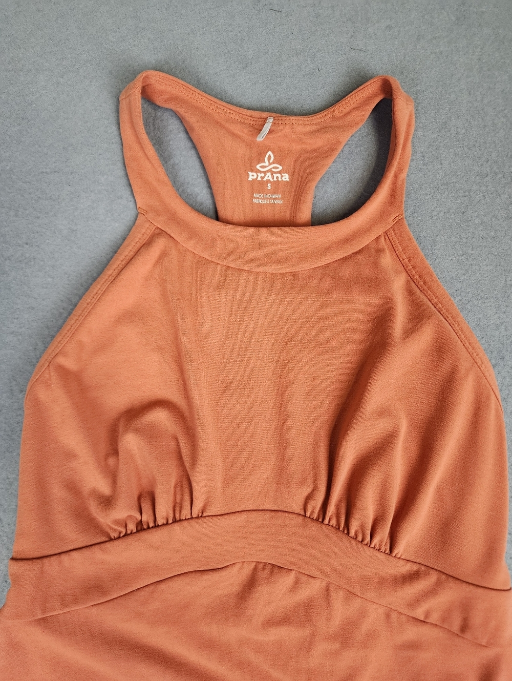 Prana Women's Peach Color Calexico Scoop-Neck Solid Shelf Bra Maxi Dress Small - Picture 4 of 13